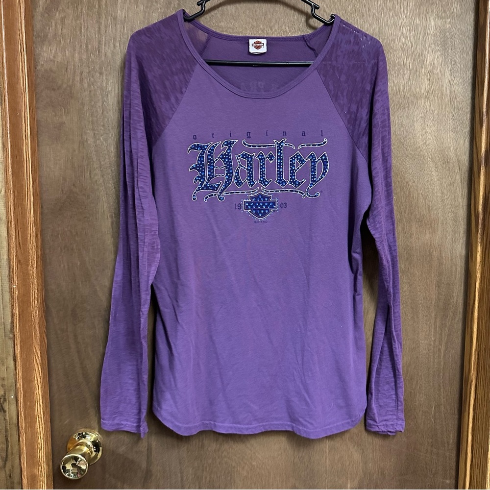 Harley Davidson Bling Long Sleeve Shirt Large